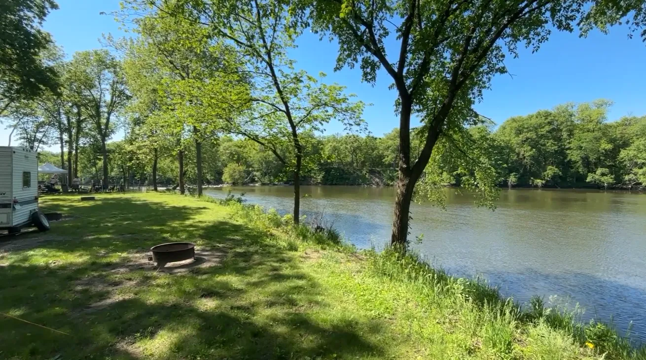 Riverside campsites at Heery Woods State Park