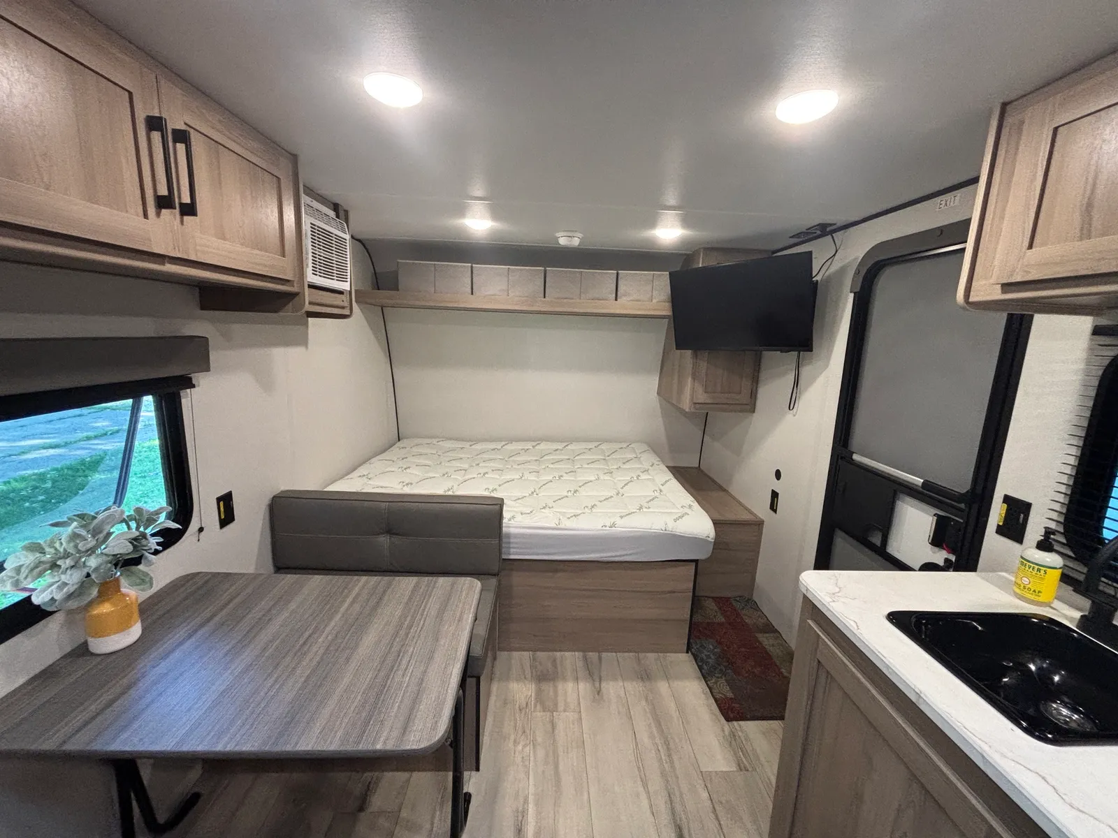 Inside a 2025 Coleman 17B travel trailer